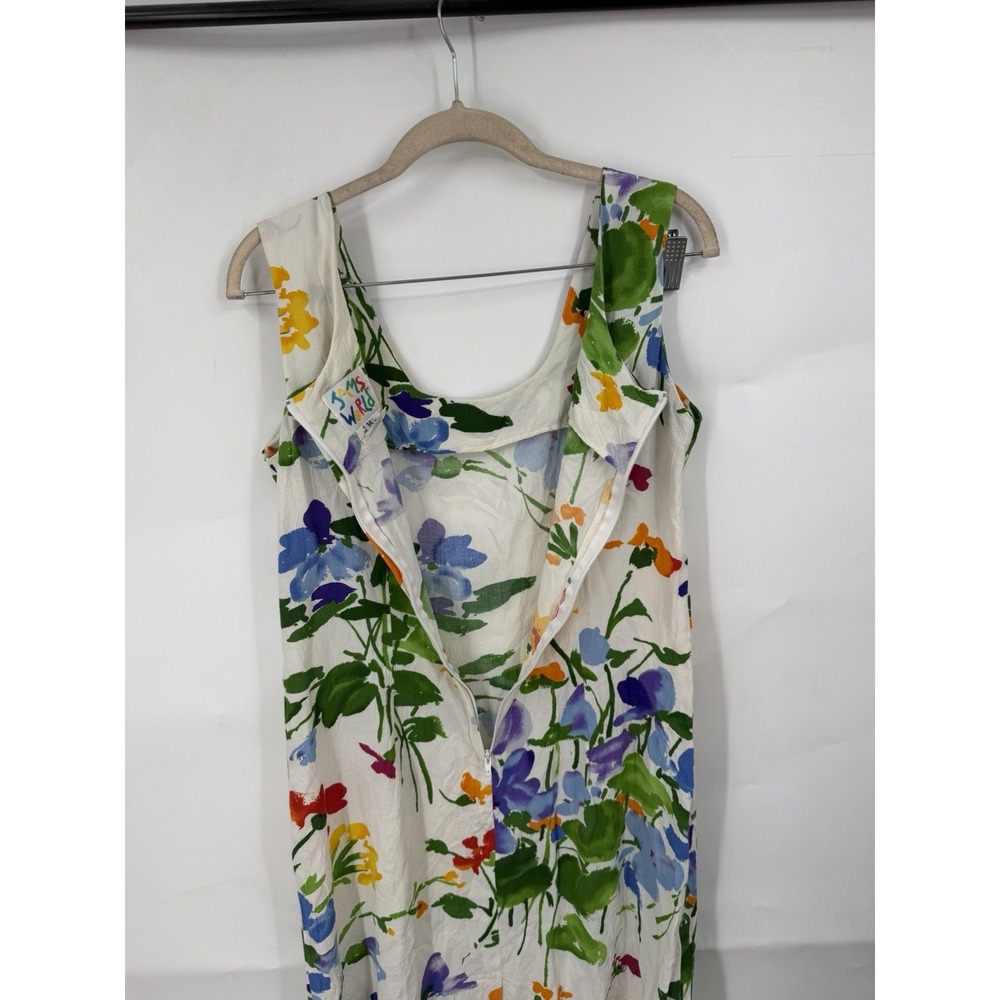 Jams World Floral Mini Sleeveless‎ Y2K Dress Women M Colorful Retro Art To Wear - Picture 2 of 8